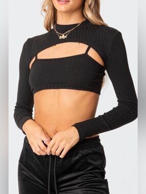 edikted bra top & shrug set